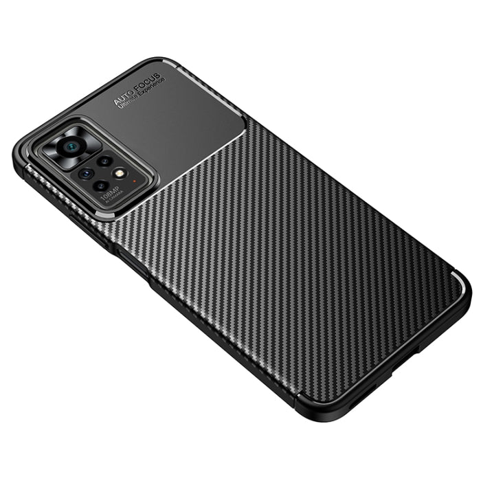 Funda de teléfono TPU a prueba de golpes con textura de fibra de carbono, For Xiaomi Redmi Note 11 Pro Overseas Version, For Xiaomi Redmi Note 11 Overseas Version, For vivo iQOO U5 / T1 India / Y75 5G / Y55 5G Taiwan
