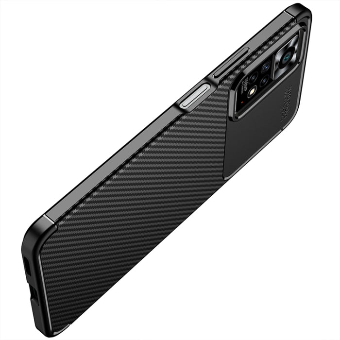 Funda de teléfono TPU a prueba de golpes con textura de fibra de carbono, For Xiaomi Redmi Note 11 Pro Overseas Version, For Xiaomi Redmi Note 11 Overseas Version, For vivo iQOO U5 / T1 India / Y75 5G / Y55 5G Taiwan