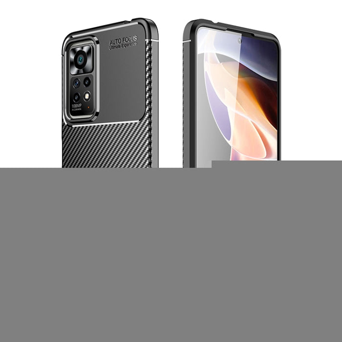 Funda de teléfono TPU a prueba de golpes con textura de fibra de carbono, For Xiaomi Redmi Note 11 Pro Overseas Version, For Xiaomi Redmi Note 11 Overseas Version, For vivo iQOO U5 / T1 India / Y75 5G / Y55 5G Taiwan
