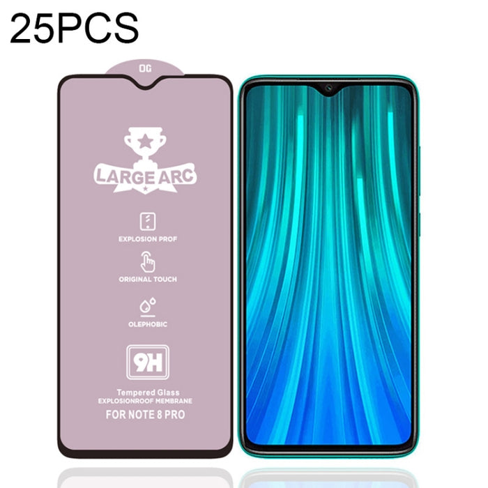 25 PCS 9H HD Película de vidrio templado de pantalla completa de alto alúmina de arco grande, For Xiaomi Redmi 6(25 PCS), For Xiaomi Redmi 6A(25 PCS), For Xiaomi Redmi 6 Pro(25 PCS), For Xiaomi Redmi 7(25 PCS), For Xiaomi Redmi 7A(25 PCS)              ...