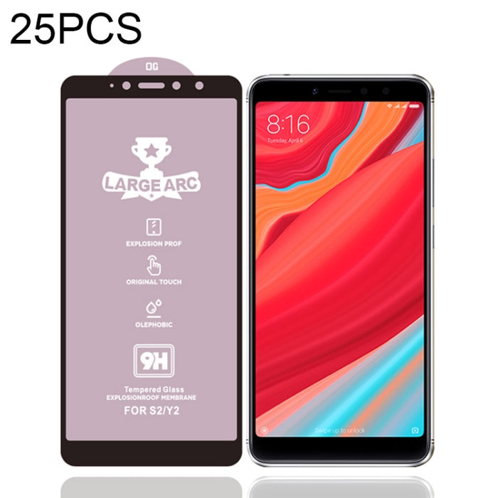 25 PCS 9H HD Película de vidrio templado de pantalla completa de alto alúmina de arco grande, For Xiaomi Redmi 6(25 PCS), For Xiaomi Redmi 6A(25 PCS), For Xiaomi Redmi 6 Pro(25 PCS), For Xiaomi Redmi 7(25 PCS), For Xiaomi Redmi 7A(25 PCS)              ...