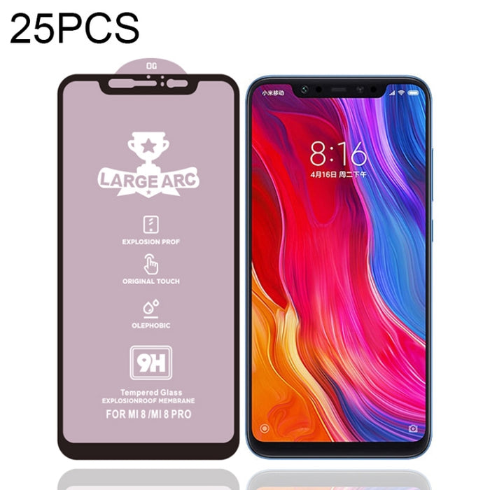 25 PCS 9H HD Película de vidrio templado de pantalla completa de alto alúmina de arco grande, For Xiaomi Redmi 6(25 PCS), For Xiaomi Redmi 6A(25 PCS), For Xiaomi Redmi 6 Pro(25 PCS), For Xiaomi Redmi 7(25 PCS), For Xiaomi Redmi 7A(25 PCS)              ...