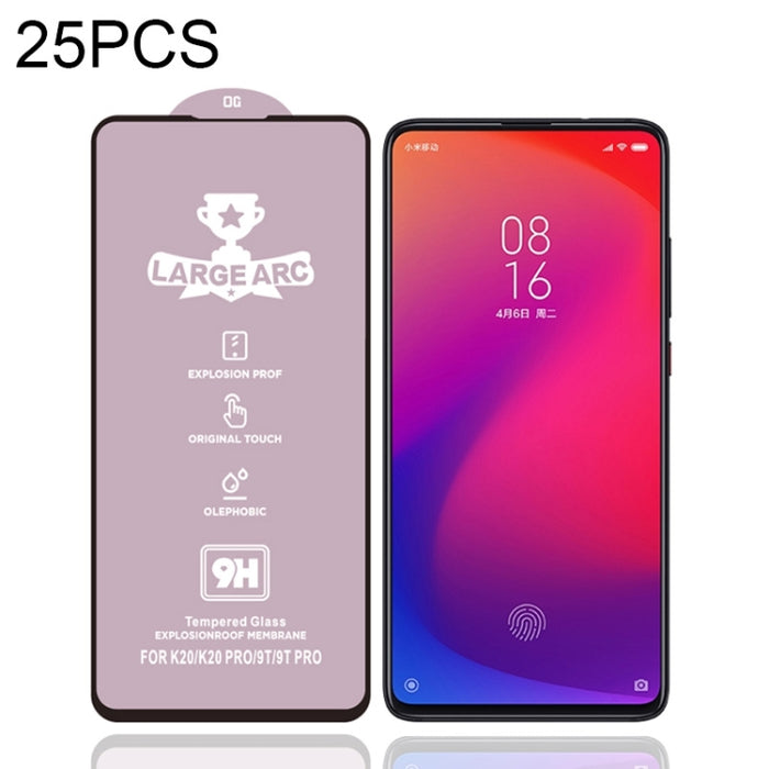 25 PCS 9H HD Película de vidrio templado de pantalla completa de alto alúmina de arco grande, For Xiaomi Redmi 6(25 PCS), For Xiaomi Redmi 6A(25 PCS), For Xiaomi Redmi 6 Pro(25 PCS), For Xiaomi Redmi 7(25 PCS), For Xiaomi Redmi 7A(25 PCS)              ...