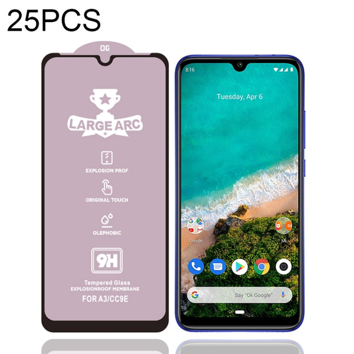 25 PCS 9H HD Película de vidrio templado de pantalla completa de alto alúmina de arco grande, For Xiaomi Redmi 6(25 PCS), For Xiaomi Redmi 6A(25 PCS), For Xiaomi Redmi 6 Pro(25 PCS), For Xiaomi Redmi 7(25 PCS), For Xiaomi Redmi 7A(25 PCS)              ...