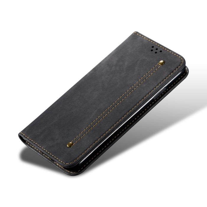 Estuche para teléfono de cuero con textura de mezclilla, For Xiaomi Redmi Note 11S / Note 11 Foreign Version