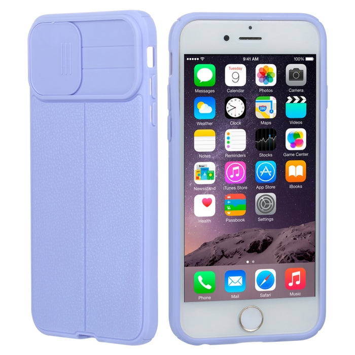 Litchi Texture Sliding Camshield TPU Funda protectora para teléfono, For iPhone 6, For iPhone 6 Plus, For iPhone 8 Plus & 7 Plus, For iPhone XS Max