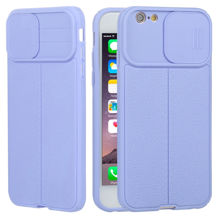 Litchi Texture Sliding Camshield TPU Funda protectora para teléfono, For iPhone 6, For iPhone 6 Plus, For iPhone 8 Plus & 7 Plus, For iPhone XS Max