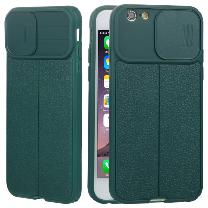 Litchi Texture Sliding Camshield TPU Funda protectora para teléfono, For iPhone 6, For iPhone 6 Plus, For iPhone 8 Plus & 7 Plus, For iPhone XS Max