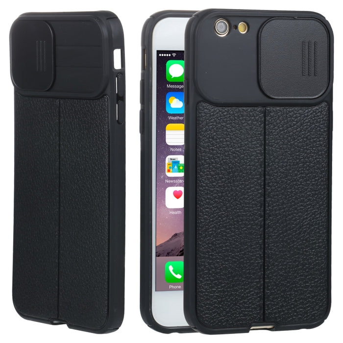Litchi Texture Sliding Camshield TPU Funda protectora para teléfono, For iPhone 6, For iPhone 6 Plus, For iPhone 8 Plus & 7 Plus, For iPhone XS Max