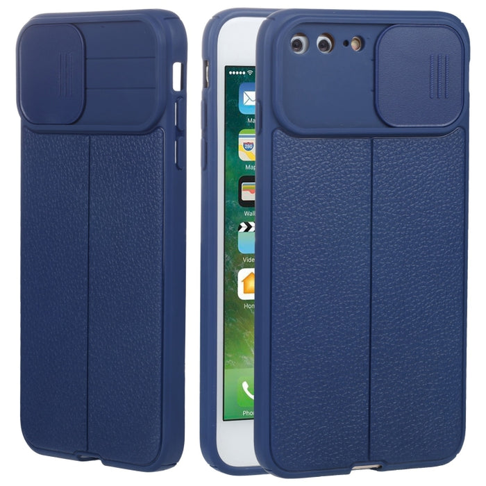Litchi Texture Sliding Camshield TPU Funda protectora para teléfono, For iPhone 6, For iPhone 6 Plus, For iPhone 8 Plus & 7 Plus, For iPhone XS Max