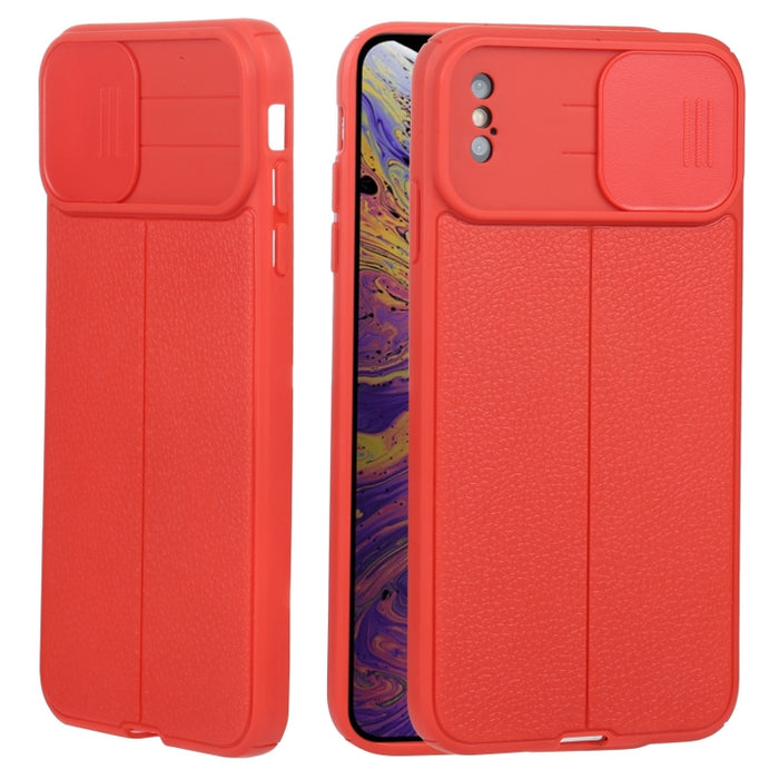 Litchi Texture Sliding Camshield TPU Funda protectora para teléfono, For iPhone 6, For iPhone 6 Plus, For iPhone 8 Plus & 7 Plus, For iPhone XS Max