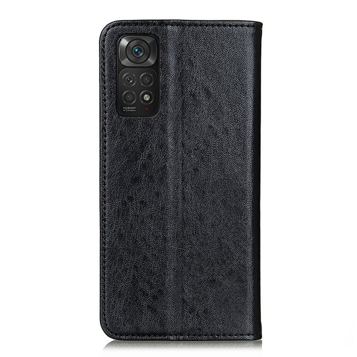 Estuche magnético para teléfono de cuero con textura de Crazy Horse, For Xiaomi Redmi Note 11S / Note 11 4G 2022