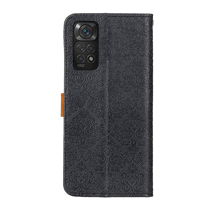 Estuche para teléfono de cuero en relieve floral europeo, For Xiaomi Redmi Note 11S / Note 11 4G 2022