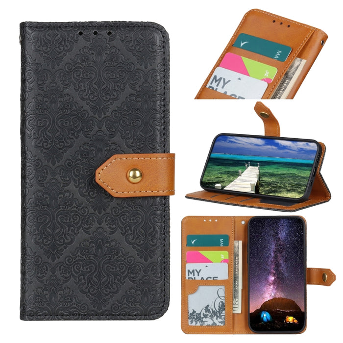 Estuche para teléfono de cuero en relieve floral europeo, For Xiaomi Redmi Note 11S / Note 11 4G 2022