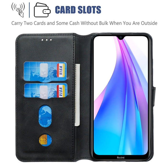 Estuche de cuero de PU con tapa horizontal y textura clásica de becerro, con soporte, ranuras para tarjetas y billetera, For Xiaomi Mi Note 10 / Note 10 Pro / CC9 Pro, For Xiaomi Redmi Note 8T, For Xiaomi Mi 9 Pro, For Xiaomi Redmi 8A / Redmi 8        ...