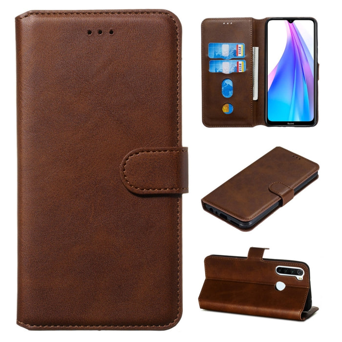 Estuche de cuero de PU con tapa horizontal y textura clásica de becerro, con soporte, ranuras para tarjetas y billetera, For Xiaomi Mi Note 10 / Note 10 Pro / CC9 Pro, For Xiaomi Redmi Note 8T, For Xiaomi Mi 9 Pro, For Xiaomi Redmi 8A / Redmi 8        ...