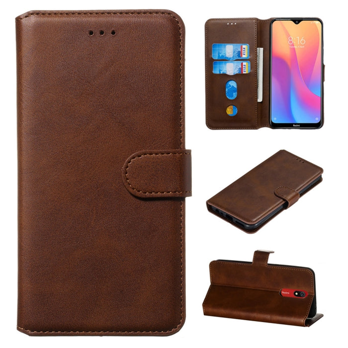 Estuche de cuero de PU con tapa horizontal y textura clásica de becerro, con soporte, ranuras para tarjetas y billetera, For Xiaomi Mi Note 10 / Note 10 Pro / CC9 Pro, For Xiaomi Redmi Note 8T, For Xiaomi Mi 9 Pro, For Xiaomi Redmi 8A / Redmi 8        ...