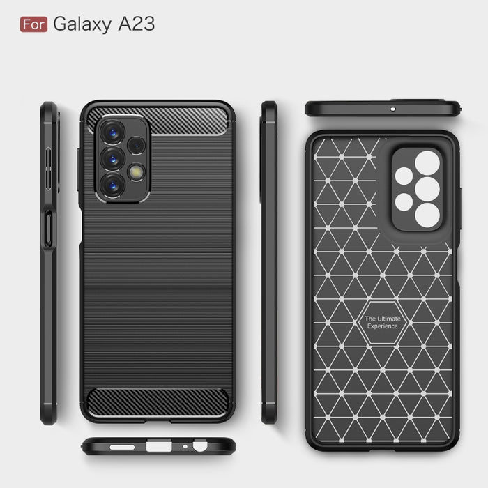 Caja de teléfono TPU de fibra de carbono con textura cepillada, For Samsung Galaxy A23 5G, For Xiaomi Redmi K50 Pro, For Xiaomi Redmi K50