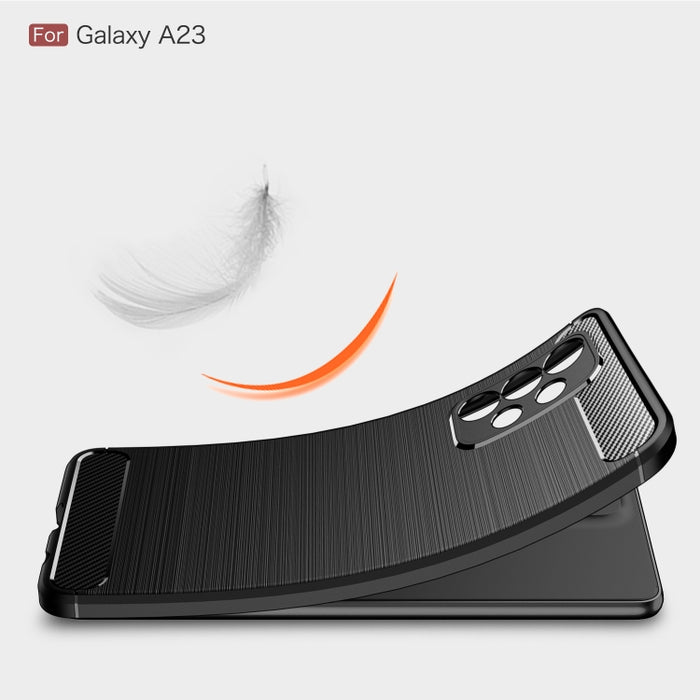 Caja de teléfono TPU de fibra de carbono con textura cepillada, For Samsung Galaxy A23 5G, For Xiaomi Redmi K50 Pro, For Xiaomi Redmi K50