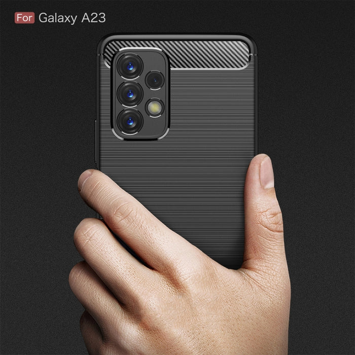 Caja de teléfono TPU de fibra de carbono con textura cepillada, For Samsung Galaxy A23 5G, For Xiaomi Redmi K50 Pro, For Xiaomi Redmi K50