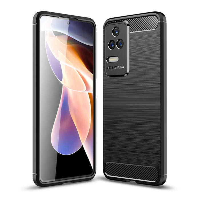 Caja de teléfono TPU de fibra de carbono con textura cepillada, For Samsung Galaxy A23 5G, For Xiaomi Redmi K50 Pro, For Xiaomi Redmi K50