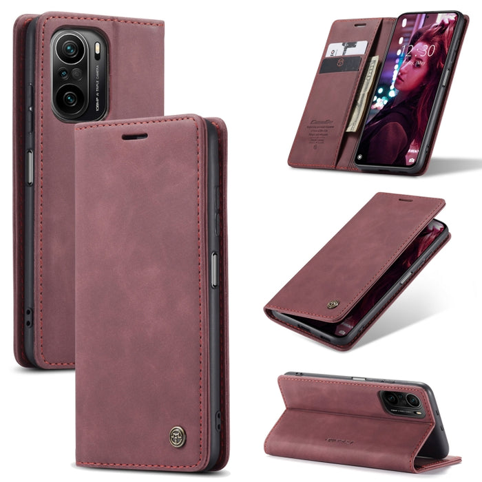 CaseMe 013 Estuche multifuncional de cuero para teléfono, For Samsung Galaxy S22 Ultra 5G, For Xiaomi Redmi K40 / K40 Pro / Poco F3／Mi 11i／Mi 11X／Mi 11X Pro, For Xiaomi Mi 11T / 11T Pro