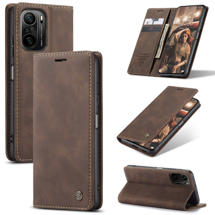 CaseMe 013 Estuche multifuncional de cuero para teléfono, For Samsung Galaxy S22 Ultra 5G, For Xiaomi Redmi K40 / K40 Pro / Poco F3／Mi 11i／Mi 11X／Mi 11X Pro, For Xiaomi Mi 11T / 11T Pro