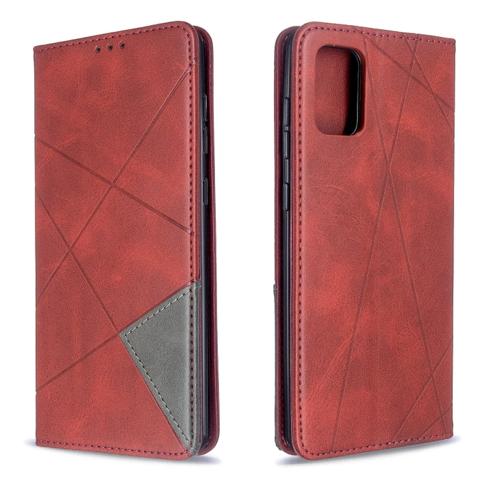 Estuche de cuero magnético con tapa horizontal con textura de rombos con soporte y ranuras para tarjetas, For Galaxy S20, For Galaxy A71, For Galaxy S20+, For Galaxy S20 Ultra, For Xiaomi CC9 Pro