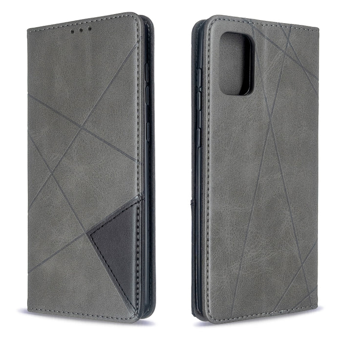 Estuche de cuero magnético con tapa horizontal con textura de rombos con soporte y ranuras para tarjetas, For Galaxy S20, For Galaxy A71, For Galaxy S20+, For Galaxy S20 Ultra, For Xiaomi CC9 Pro