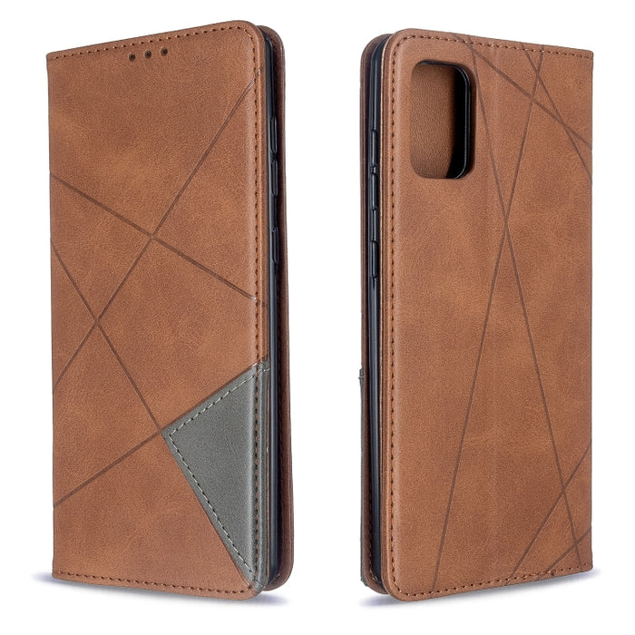 Estuche de cuero magnético con tapa horizontal con textura de rombos con soporte y ranuras para tarjetas, For Galaxy S20, For Galaxy A71, For Galaxy S20+, For Galaxy S20 Ultra, For Xiaomi CC9 Pro