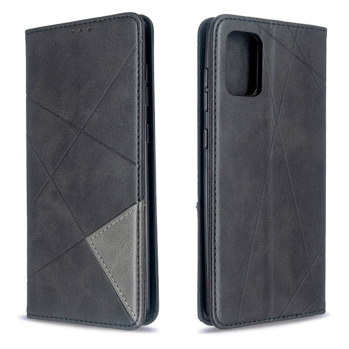 Estuche de cuero magnético con tapa horizontal con textura de rombos con soporte y ranuras para tarjetas, For Galaxy S20, For Galaxy A71, For Galaxy S20+, For Galaxy S20 Ultra, For Xiaomi CC9 Pro