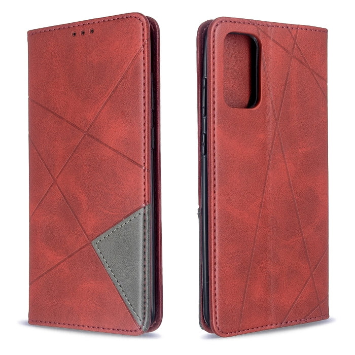 Estuche de cuero magnético con tapa horizontal con textura de rombos con soporte y ranuras para tarjetas, For Galaxy S20, For Galaxy A71, For Galaxy S20+, For Galaxy S20 Ultra, For Xiaomi CC9 Pro