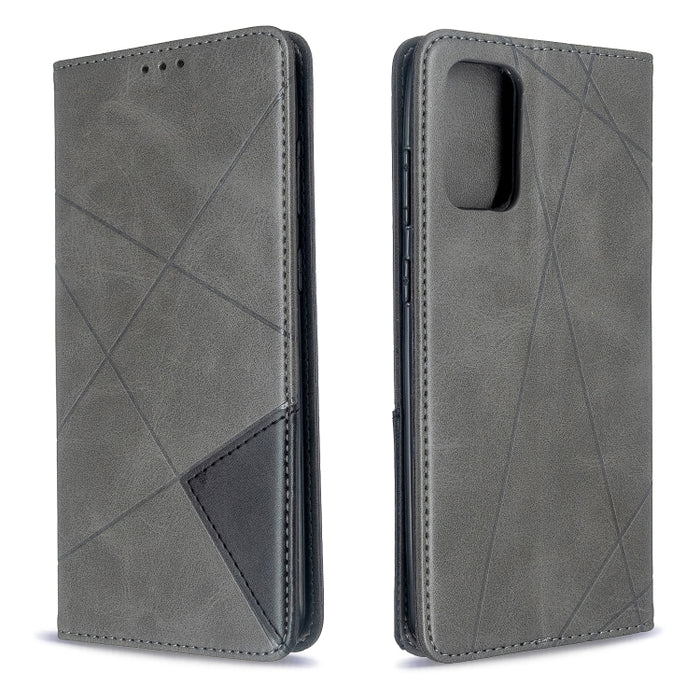 Estuche de cuero magnético con tapa horizontal con textura de rombos con soporte y ranuras para tarjetas, For Galaxy S20, For Galaxy A71, For Galaxy S20+, For Galaxy S20 Ultra, For Xiaomi CC9 Pro