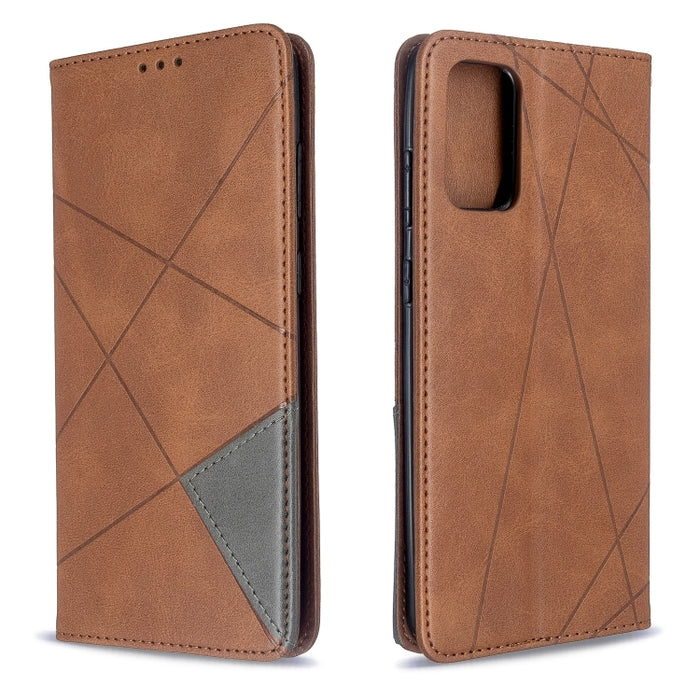 Estuche de cuero magnético con tapa horizontal con textura de rombos con soporte y ranuras para tarjetas, For Galaxy S20, For Galaxy A71, For Galaxy S20+, For Galaxy S20 Ultra, For Xiaomi CC9 Pro