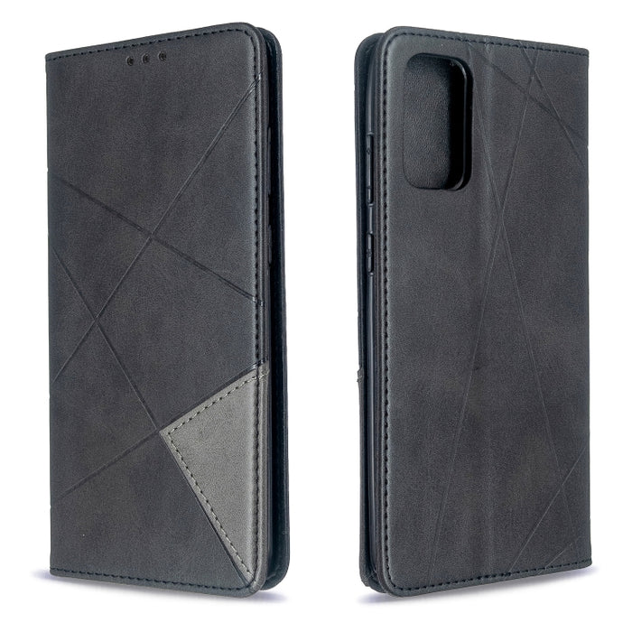 Estuche de cuero magnético con tapa horizontal con textura de rombos con soporte y ranuras para tarjetas, For Galaxy S20, For Galaxy A71, For Galaxy S20+, For Galaxy S20 Ultra, For Xiaomi CC9 Pro