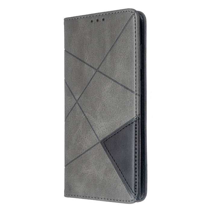 Estuche de cuero magnético con tapa horizontal con textura de rombos con soporte y ranuras para tarjetas, For Galaxy S20, For Galaxy A71, For Galaxy S20+, For Galaxy S20 Ultra, For Xiaomi CC9 Pro
