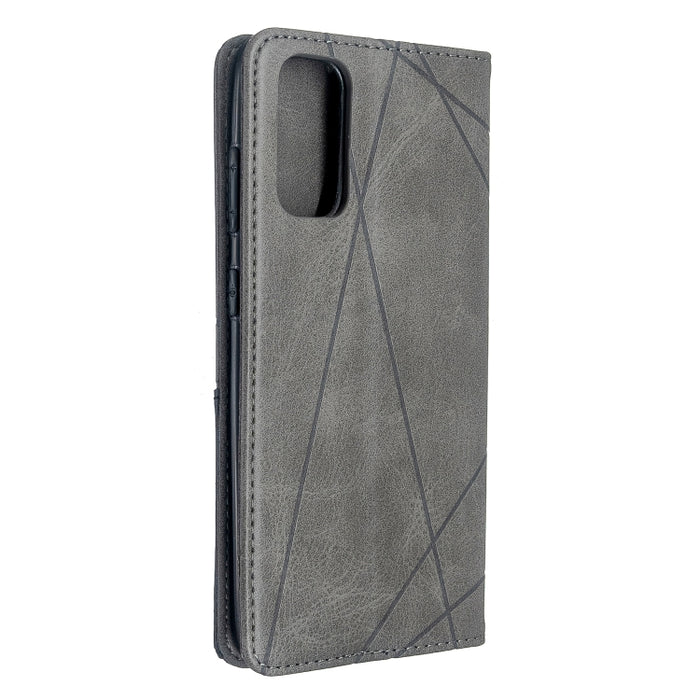 Estuche de cuero magnético con tapa horizontal con textura de rombos con soporte y ranuras para tarjetas, For Galaxy S20, For Galaxy A71, For Galaxy S20+, For Galaxy S20 Ultra, For Xiaomi CC9 Pro