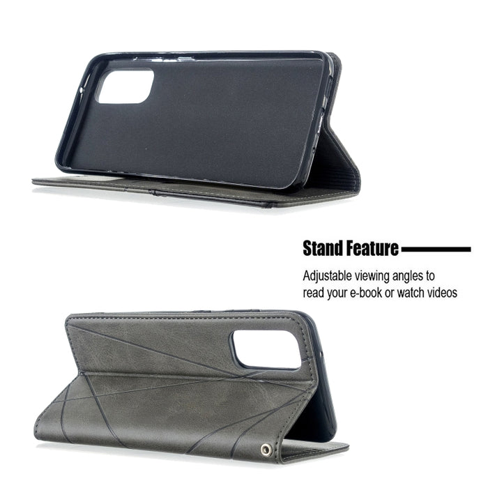 Estuche de cuero magnético con tapa horizontal con textura de rombos con soporte y ranuras para tarjetas, For Galaxy S20, For Galaxy A71, For Galaxy S20+, For Galaxy S20 Ultra, For Xiaomi CC9 Pro
