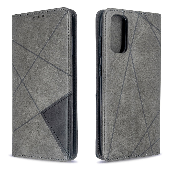 Estuche de cuero magnético con tapa horizontal con textura de rombos con soporte y ranuras para tarjetas, For Galaxy S20, For Galaxy A71, For Galaxy S20+, For Galaxy S20 Ultra, For Xiaomi CC9 Pro