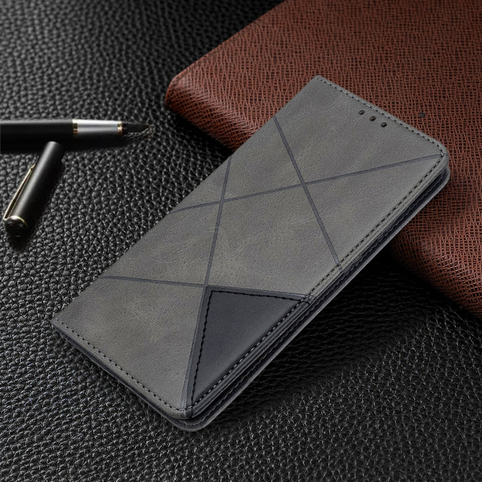 Estuche de cuero magnético con tapa horizontal con textura de rombos con soporte y ranuras para tarjetas, For Galaxy S20, For Galaxy A71, For Galaxy S20+, For Galaxy S20 Ultra, For Xiaomi CC9 Pro