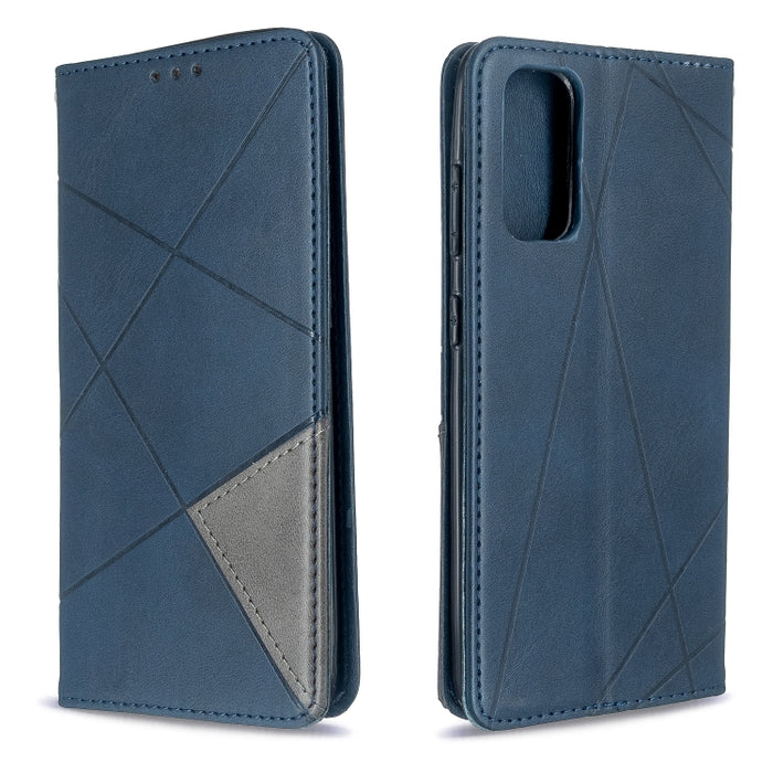 Estuche de cuero magnético con tapa horizontal con textura de rombos con soporte y ranuras para tarjetas, For Galaxy S20, For Galaxy A71, For Galaxy S20+, For Galaxy S20 Ultra, For Xiaomi CC9 Pro