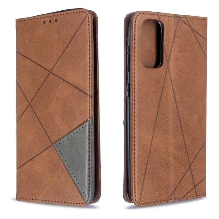 Estuche de cuero magnético con tapa horizontal con textura de rombos con soporte y ranuras para tarjetas, For Galaxy S20, For Galaxy A71, For Galaxy S20+, For Galaxy S20 Ultra, For Xiaomi CC9 Pro