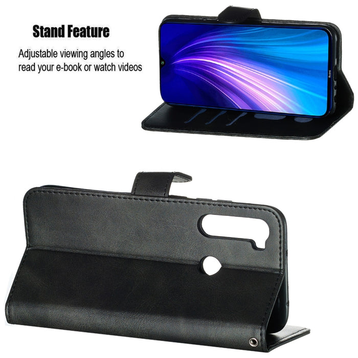 Estuche de cuero de PU con tapa horizontal y cremallera con textura de becerro a la moda, con soporte y ranuras para tarjetas y billetera, For Xiaomi Redmi Note 8, For Xiaomi Redmi Note 8 Pro, For Galaxy A10s, For Galaxy A20s