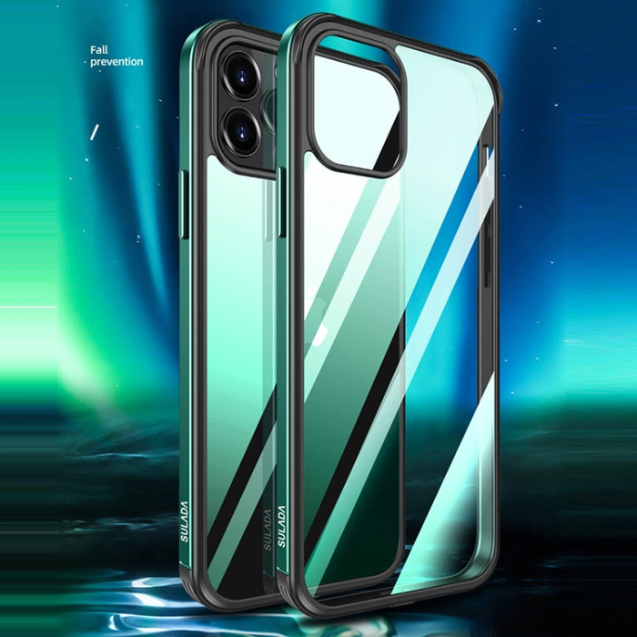 Marco de metal SULADA + Nano Glass + TPU Phone Case, For iPhone 13 mini, For iPhone 13, For iPhone 13 Pro, For iPhone 13 Pro Max