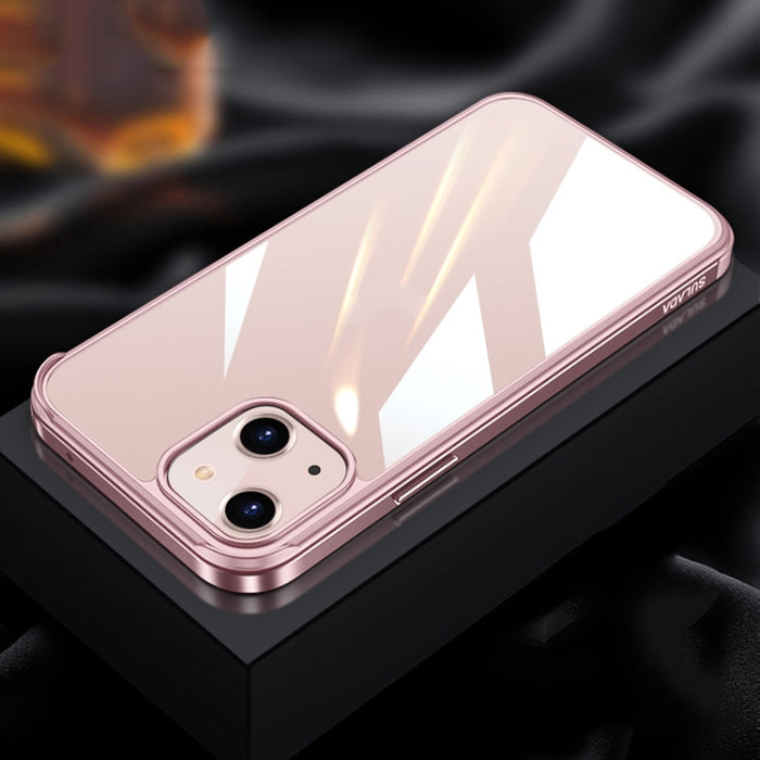 Marco de metal SULADA + Nano Glass + TPU Phone Case, For iPhone 13 mini, For iPhone 13, For iPhone 13 Pro, For iPhone 13 Pro Max