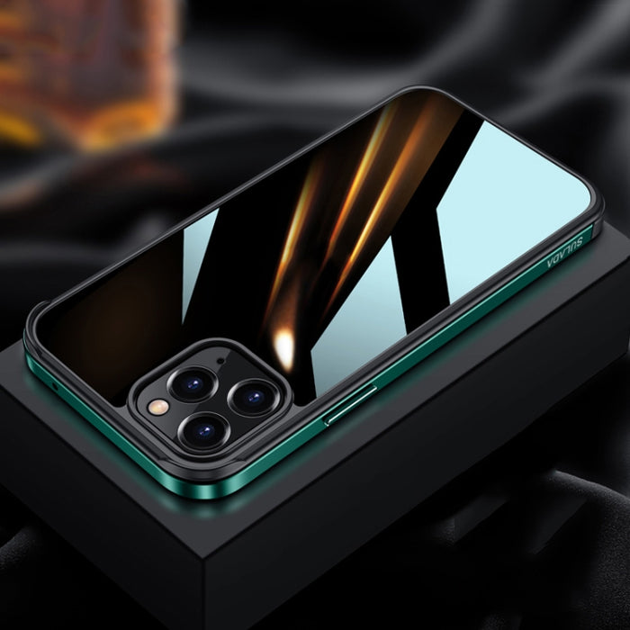 Marco de metal SULADA + Nano Glass + TPU Phone Case, For iPhone 13 mini, For iPhone 13, For iPhone 13 Pro, For iPhone 13 Pro Max