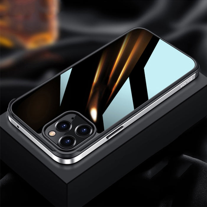 Marco de metal SULADA + Nano Glass + TPU Phone Case, For iPhone 13 mini, For iPhone 13, For iPhone 13 Pro, For iPhone 13 Pro Max