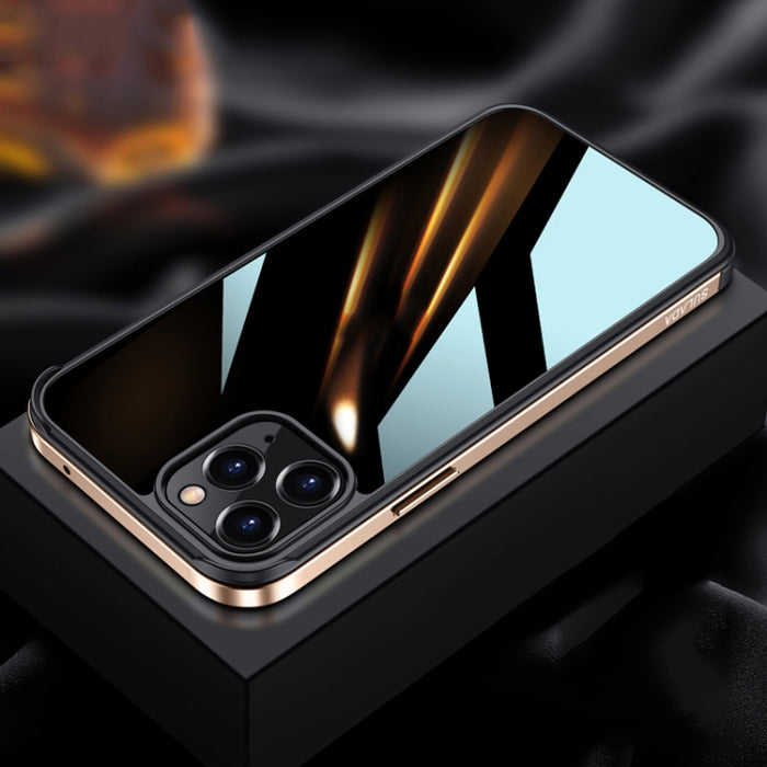 Marco de metal SULADA + Nano Glass + TPU Phone Case, For iPhone 13 mini, For iPhone 13, For iPhone 13 Pro, For iPhone 13 Pro Max