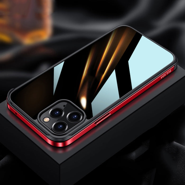 Marco de metal SULADA + Nano Glass + TPU Phone Case, For iPhone 13 mini, For iPhone 13, For iPhone 13 Pro, For iPhone 13 Pro Max