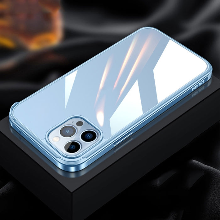 Marco de metal SULADA + Nano Glass + TPU Phone Case, For iPhone 13 mini, For iPhone 13, For iPhone 13 Pro, For iPhone 13 Pro Max